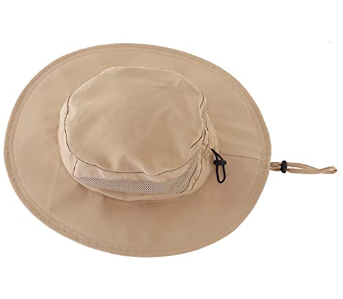 Connectyle Toddler Kids Sun Hat UPF 50+ UV Protection - Boys & Girls Wide Brim Bucket Hats for Outdoor Summer, Ages 2-6 - color: Khaki, size: 2-4T