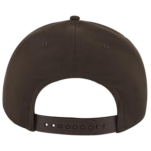 Ashen Fane Polyester Pro Style Structured High Profile Semi-Curved Bill Adjustable Snapback Hat - color: 5p - Dark Brown