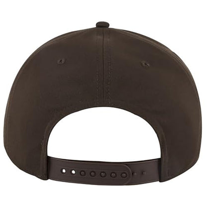 Ashen Fane Polyester Pro Style Structured High Profile Semi-Curved Bill Adjustable Snapback Hat - color: 5p - Dark Brown