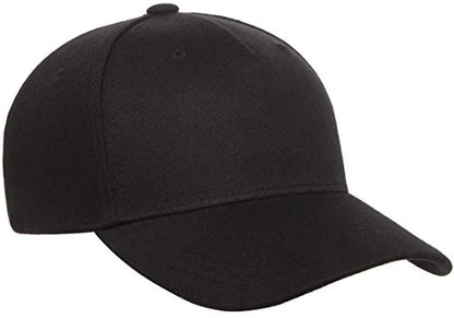 Yupoong Men's Yp Classics™ 5-Panel Premium Curved Visor Snapback Cap - color: Black