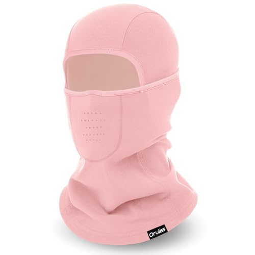 Breathable Balaclava Ski Mask for Men Women, Warm Winter Face Mask for Cold Weather Motorcycling Skiing Outdoor Work - color: Pink