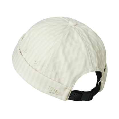 Croogo Checked Brimless Hat Lightweight Quick Dry Docker Cap for Men - color: Beige
