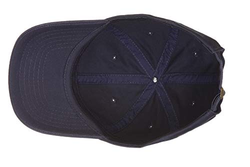 Dorfman Hat Co. Twill Baseball Cap with Pre-Curved Brim - color: Navy