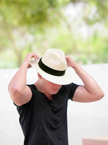 Gamboa Hatbands for Panama Hat Ribbon Hatband Cowboy Hats - color: Dark Green, size: Large