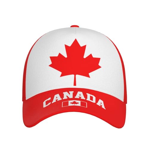National Flags Baseball Cap for Men Women, Adjustable Trucker Hat Sun Visor Caps, Outdoor Dad Cap Patriotic Hat - color: Canadian Flag
