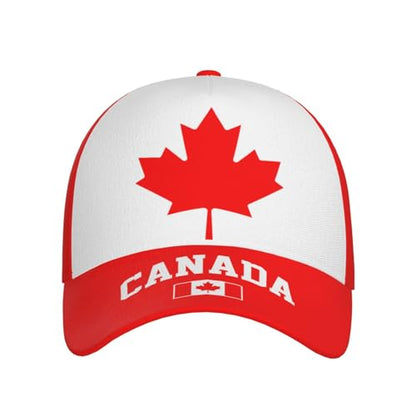 National Flags Baseball Cap for Men Women, Adjustable Trucker Hat Sun Visor Caps, Outdoor Dad Cap Patriotic Hat - color: Canadian Flag
