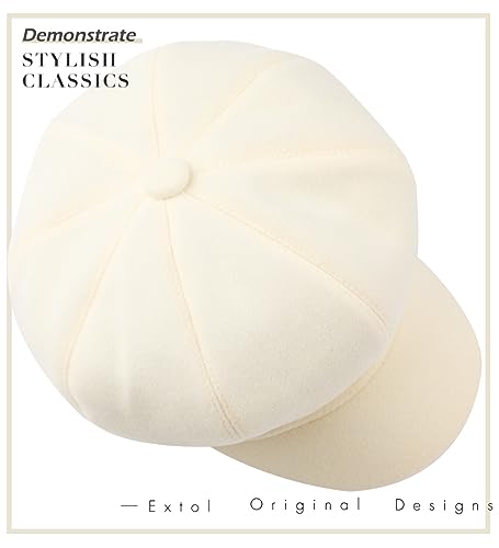 Sumolux Women Beret Newsboy Hat French Cap Classic Winter - color: Beige