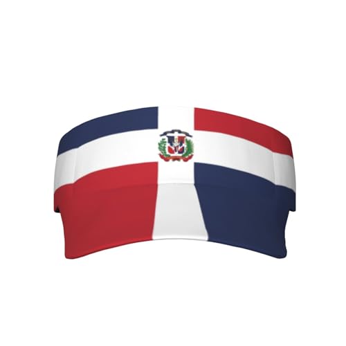 Cute Flag Visors Sun Protection Hats for Men Women Fashion Outdoor Sun Visor Hats Adjustable Summer Hat - color: Dominican Flag