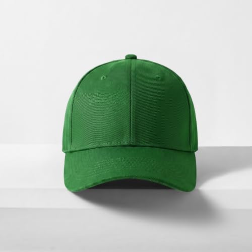 2-Pack Classic Structured Baseball Cap Adjustable Snapback Ball Caps - color: Kelly Green
