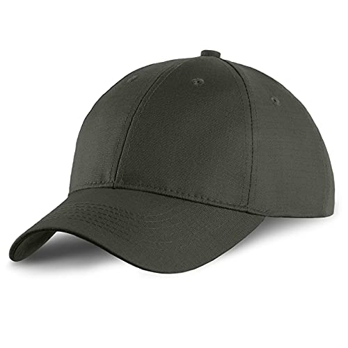 M-Tac Tactical Baseball Cap - Adjustable Plain Workout Ball Cap, Ripstop Hats for Men and Women - color: Army Olive, size: Medium