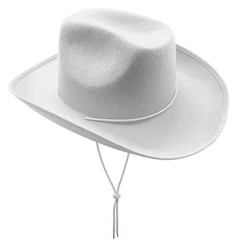 4E's Novelty Cowboy Hat for Women & Men, Felt Cowgirl Hat for Adults, Western Party Dress Up Accessories