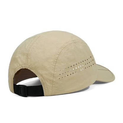 Clakllie Quick Dry 5 Panel Cap for Men Summer Folding Outdoor Hat Breathable Baseball Cap Unstructured Running Hiking Hats - color: Bs26zd01-khaki