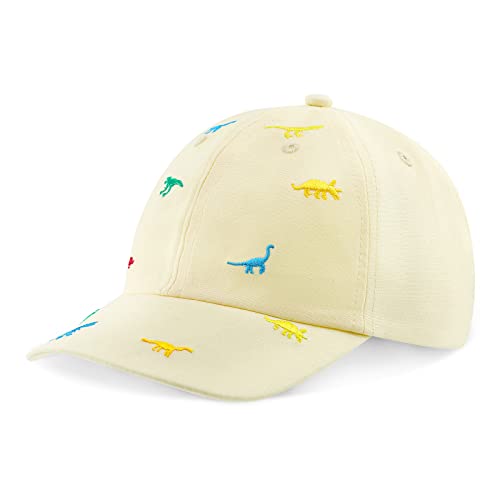 BAVST Boy Baseball Cap for Baby Toddler Girls Summer Cap Sun Protection Dinosaur Kids Trucker Hats for 1-3Years Old - color: W-beige Yellow