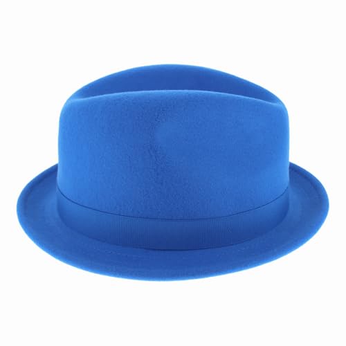 Hats in the Belfry Paine Stingy Brim Fedora - color: Royal, size: X-Large