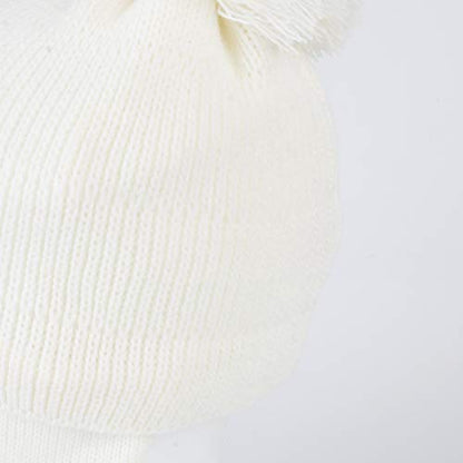 Baby Toddler Beanie Earflap Winter Hat Fleece Lined Knit Cap Girls Boy - color: White, size: 2-5T