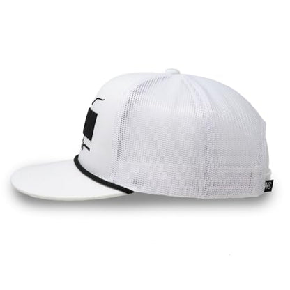 Longhorn Adjustable Snapback Western Hat - color: White/Black