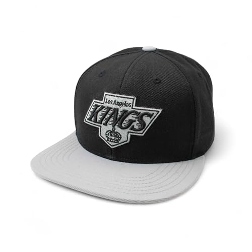 AMERICAN NEEDLE Officially Licensed NHL National Hockey League Archive 400 Adjustable Snapback Baseball Hat - color: Los Angeles Kings (Black/Light Grey)