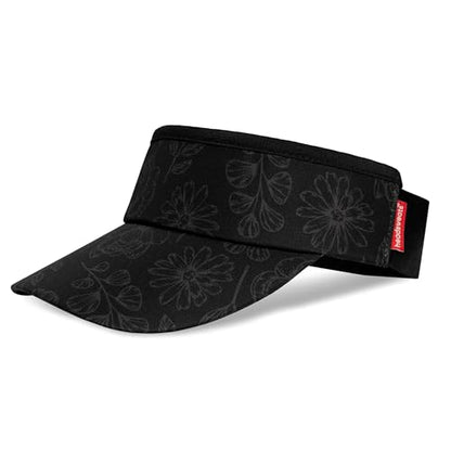 Headsweats Unisex Adult Lightweight Performance Running Sun Visor - color: Black/Floral