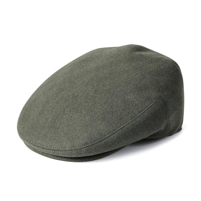 Men Wool Plaid Ivy Gatsby Newsboy Cap - color: Army Green, size: 7 7/8