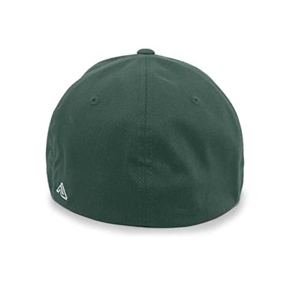 Pacific Headwear Unisex Adult Twill Stretchfit Cap - color: Dark Green, size: X-Small