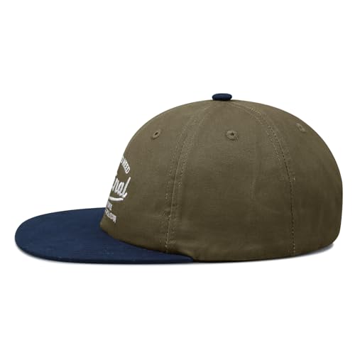 Clakllie Flat Bill Baseball Cap Snapback Trucker Hat Steet Casual Hip Hop Cap Breathable Runner Cap Vintage Low Profile Hat - color: Cdus-dskb1-brown