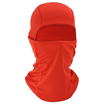 TOPTIE Mesh Balaclava with Hinge Design, Breathable Helmet Liner - color: Red