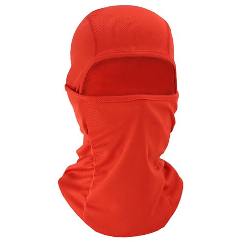TOPTIE Mesh Balaclava with Hinge Design, Breathable Helmet Liner - color: Red