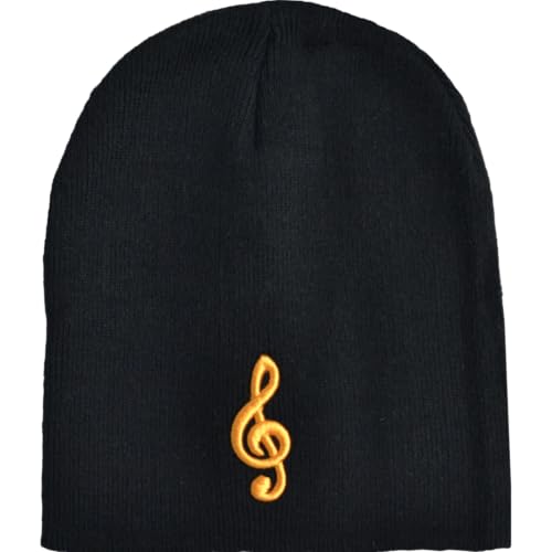 Music Beanies/Assorted Designs, Styles, & Colors - color: Cuffless, style: Treble Clef