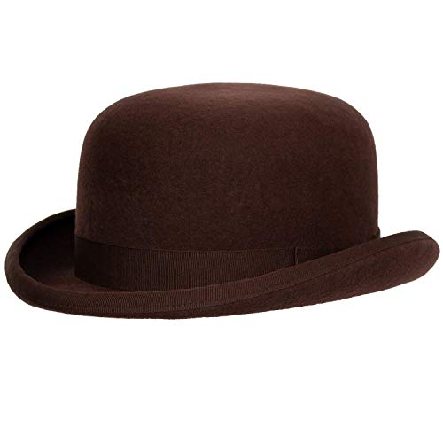 Levine Fleming Firm Felt Derby Bowler Hat 100% Wool (3+ Colors) - size: Medium