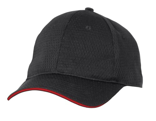 Chef Works Unisex Cool Vent Baseball Cap - color: Black/Red