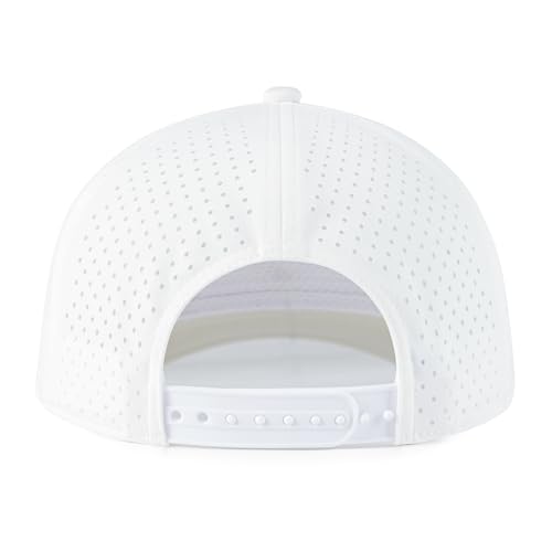 BOTVELA Men Adjustable Snapback Laser Cut Mesh Baseball Cap - color: White