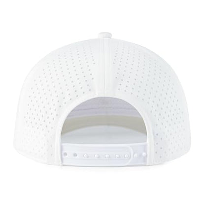 BOTVELA Men Adjustable Snapback Laser Cut Mesh Baseball Cap - color: White