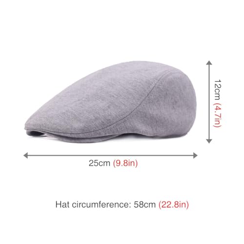 PHEZEN Men Cotton Flat Cap Ivy Gatsby Newsboy Hat Summer Driving Scally Cap Beret - color: Navy Blue
