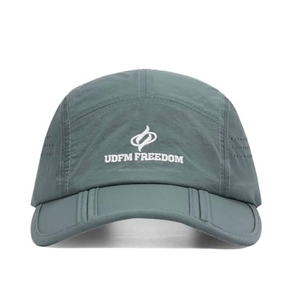 Clakllie Quick Dry 5 Panel Cap for Men Summer Folding Outdoor Hat Breathable Baseball Cap Unstructured Running Hiking Hats - color: Bs26zd01-coolgray