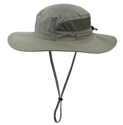 Connectyle Men's Breathable UPF 50+ Sun Hat Packable UV Protection Bucket Hat for Fishing Hiking Camping Safari Beach Golf - color: Army Green