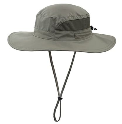 Connectyle Men's Breathable UPF 50+ Sun Hat Packable UV Protection Bucket Hat for Fishing Hiking Camping Safari Beach Golf - color: Army Green