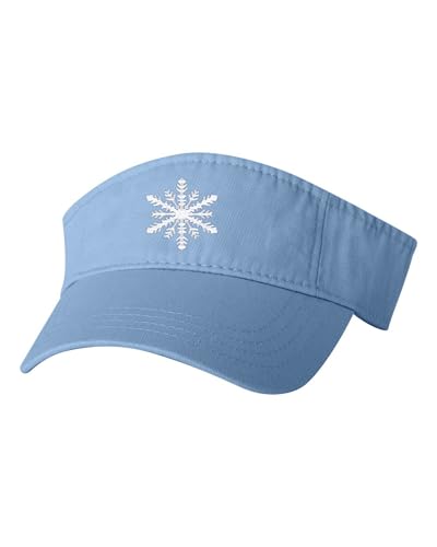 Go All Out Snowflake Cute Christmas Bucket Ponytail Visor Embroidered Cap Dad Hat - color: Baby Blue
