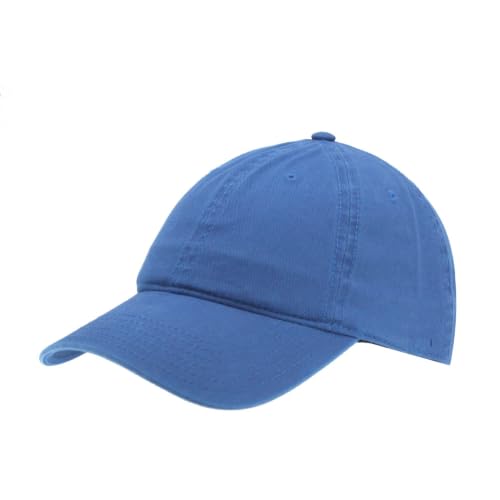 Plain Washed Cotton Adjustable 6 Panel Dad Hat Baseball Cap - color: Royal