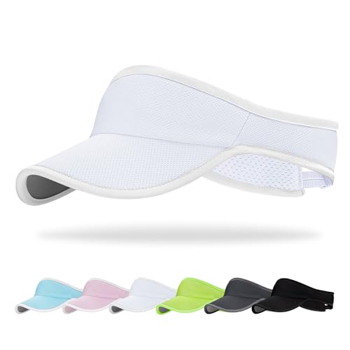 Sports Sun Visor Hat for Women Men, Lightweight Quick-Dry Sun Hat - color: White/2.0