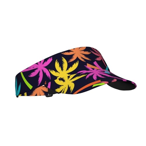 Visor Cap Funny Sun Hat for Women Men Teens for for Sports, Beach, Tennis, Golf, Running & Hiking - color: Tropical Palm Tree