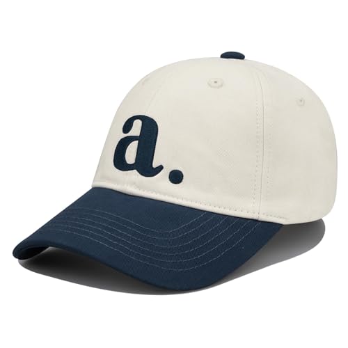Clakllie Plaid Baseball Cap for Women Men Adjustable Golf Dad Hat Unstructured Trucker Ball Caps Summer Vintage Plaid Hats - color: Cdus-hbc06-white/Navy Blue