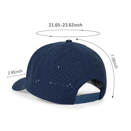 HH HOFNEN Quick Dry Baseball Cap Snapback Golf Trucker Hat for Men Women - color: #1 Navy