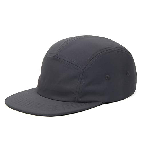 5 Panel Baseball Cap Camp Cap Taslon Short Brim Cap Quick Dry Hat Flat Bill Big Size Large Caps Oversize Running Hat - color: Dk Grey, size: 7 1/2