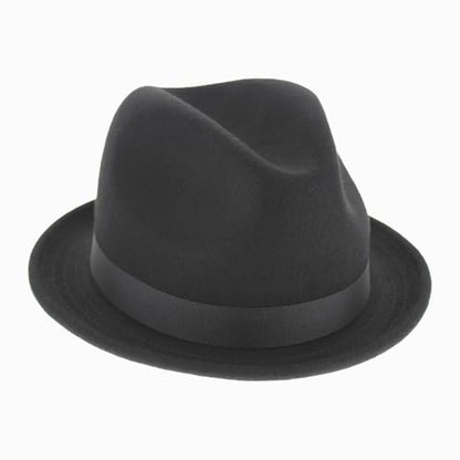 Hats in the Belfry Paine Stingy Brim Fedora - color: Black, size: Small