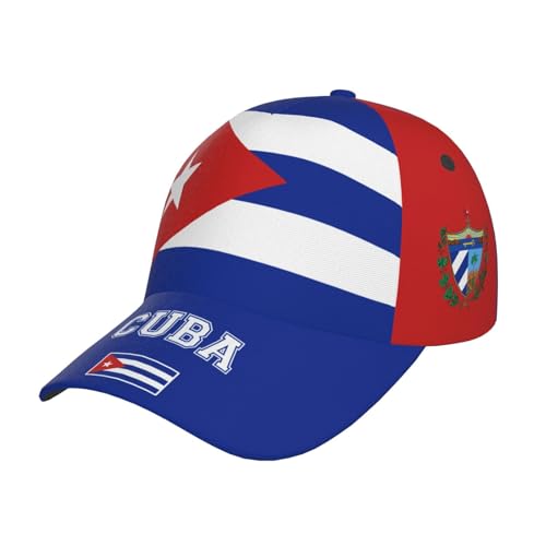 National Flags Baseball Cap for Men Women, Adjustable Trucker Hat Sun Visor Caps, Outdoor Dad Cap Patriotic Hat - color: Cuba Flag