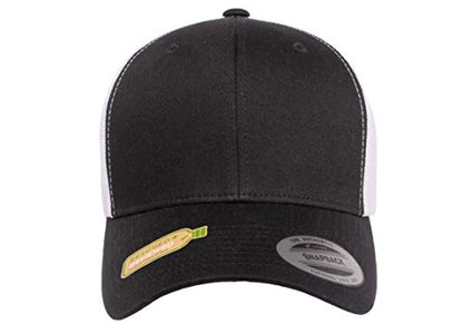 YP Classics Recycled Retro Trucker Cap - 2-Tone Black/White