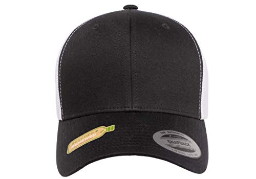 YP Classics Recycled Retro Trucker Cap - 2-Tone Black/White