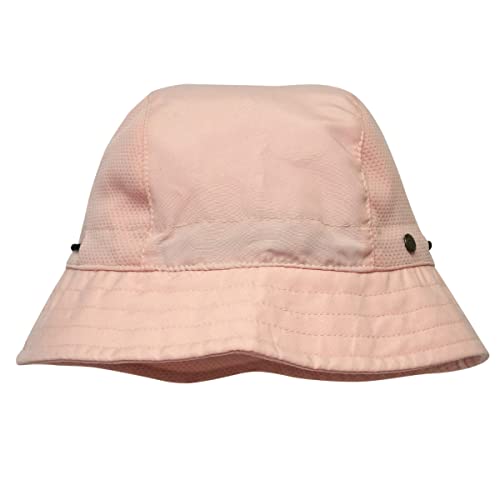 BUILTCOOL Adult Mesh Panel Bucket Cap – Boonie Hat for Fishing, Camping, and Kayaking - color: Millenial Pink, size: Small-Medium