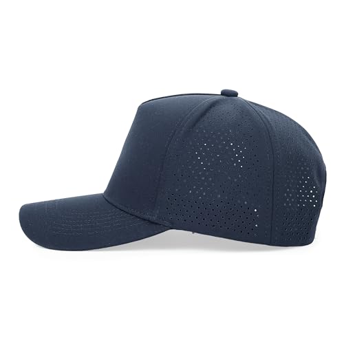 5 Panel Baseball Cap Quick Dry Mesh Snapback Hat for Women Men - color: Navy*4