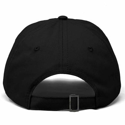 Hand Drawn Heart Hat Womens Embroidered Baseball Cap - color: Black